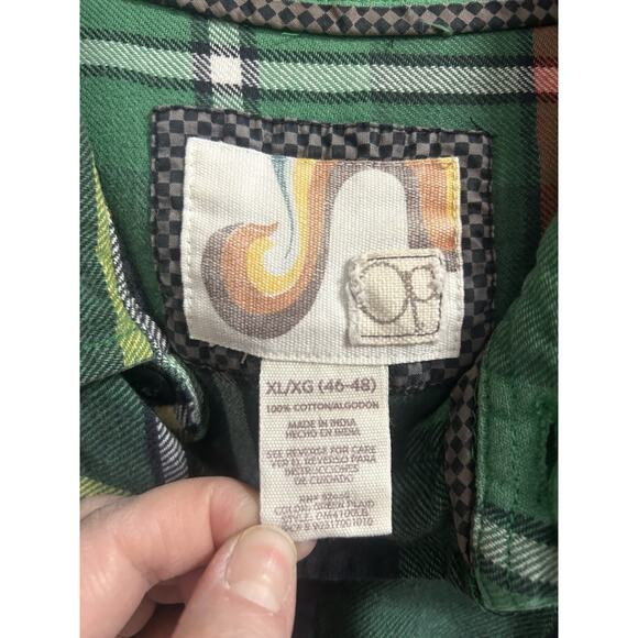 OP Ocean Pacific Vintage Plaid Flannel Shirt XL 90s K Cobain Surf Grunge Cotton - Picture 6 of 6